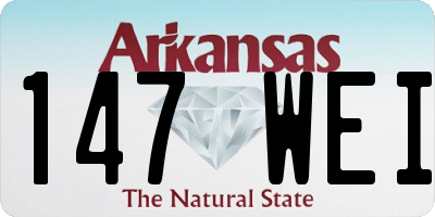 AR license plate 147WEI
