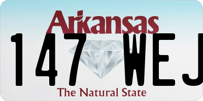 AR license plate 147WEJ
