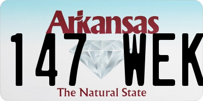 AR license plate 147WEK