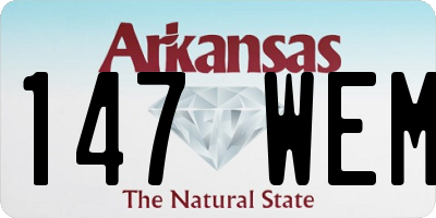 AR license plate 147WEM
