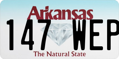 AR license plate 147WEP