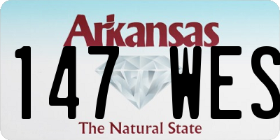 AR license plate 147WES