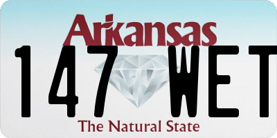AR license plate 147WET
