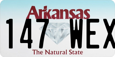 AR license plate 147WEX