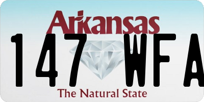 AR license plate 147WFA