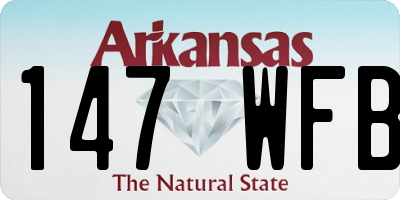 AR license plate 147WFB