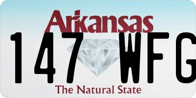 AR license plate 147WFG