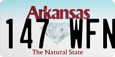 AR license plate 147WFN