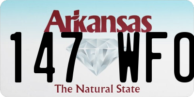 AR license plate 147WFO