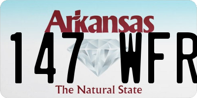 AR license plate 147WFR