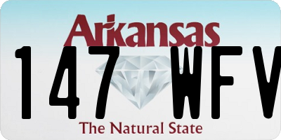 AR license plate 147WFV