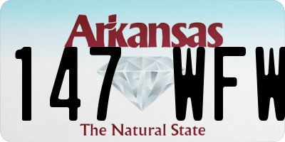 AR license plate 147WFW
