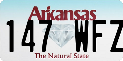 AR license plate 147WFZ