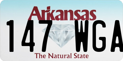AR license plate 147WGA