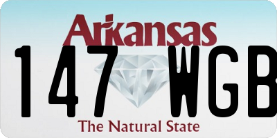 AR license plate 147WGB