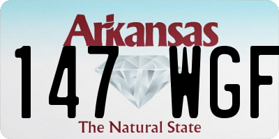 AR license plate 147WGF