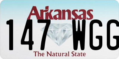 AR license plate 147WGG