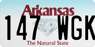 AR license plate 147WGK