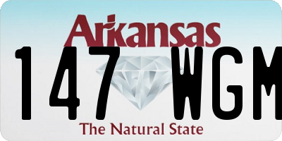 AR license plate 147WGM
