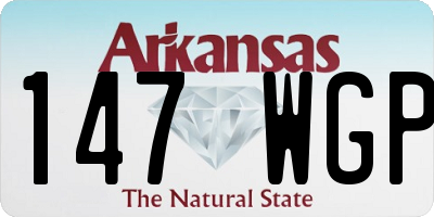 AR license plate 147WGP