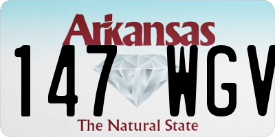 AR license plate 147WGV