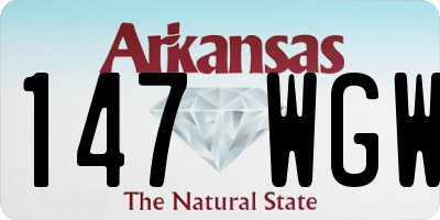 AR license plate 147WGW