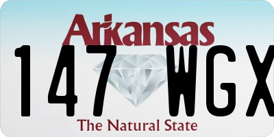 AR license plate 147WGX