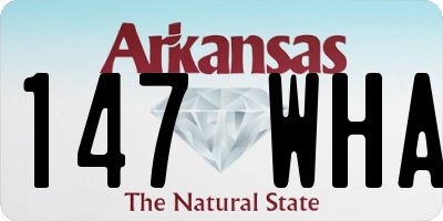 AR license plate 147WHA