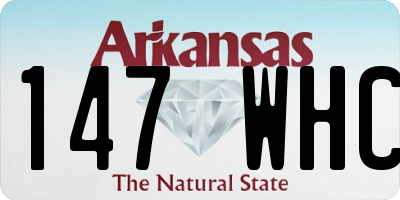 AR license plate 147WHC