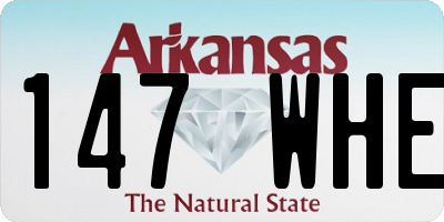 AR license plate 147WHE