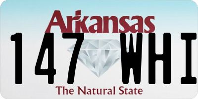AR license plate 147WHI