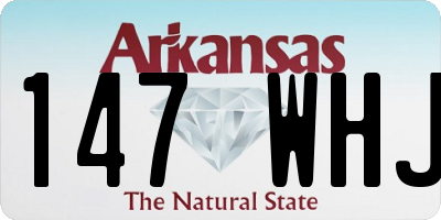 AR license plate 147WHJ
