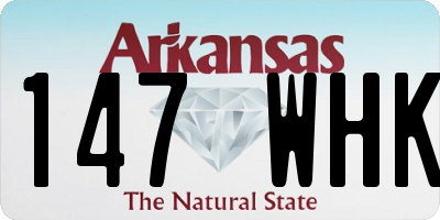 AR license plate 147WHK