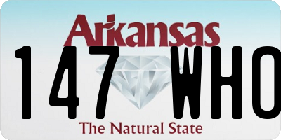 AR license plate 147WHO