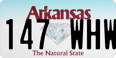 AR license plate 147WHW