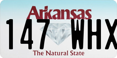 AR license plate 147WHX