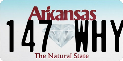 AR license plate 147WHY