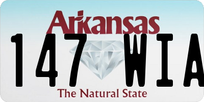 AR license plate 147WIA
