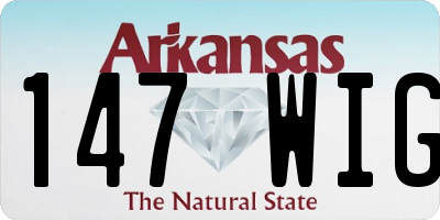 AR license plate 147WIG