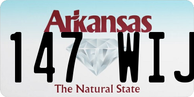 AR license plate 147WIJ
