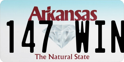 AR license plate 147WIN