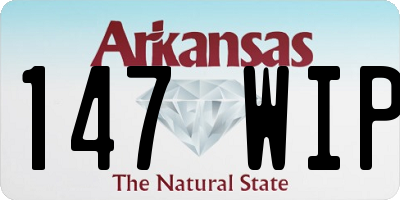 AR license plate 147WIP