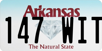 AR license plate 147WIT