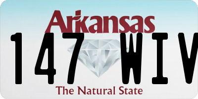 AR license plate 147WIV
