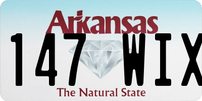 AR license plate 147WIX