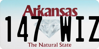 AR license plate 147WIZ