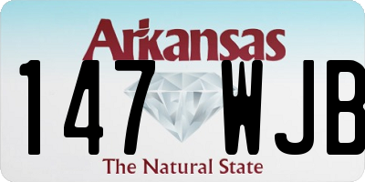 AR license plate 147WJB