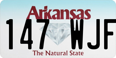 AR license plate 147WJF