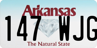AR license plate 147WJG
