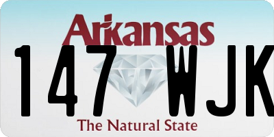 AR license plate 147WJK
